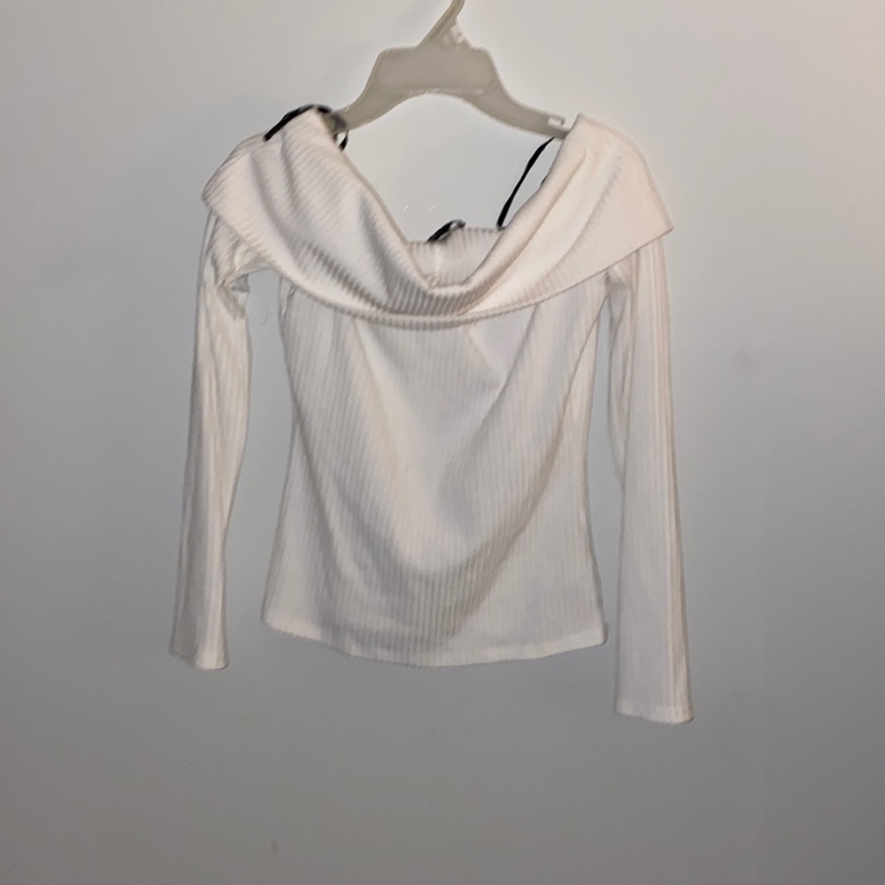 Over shoulder sweater